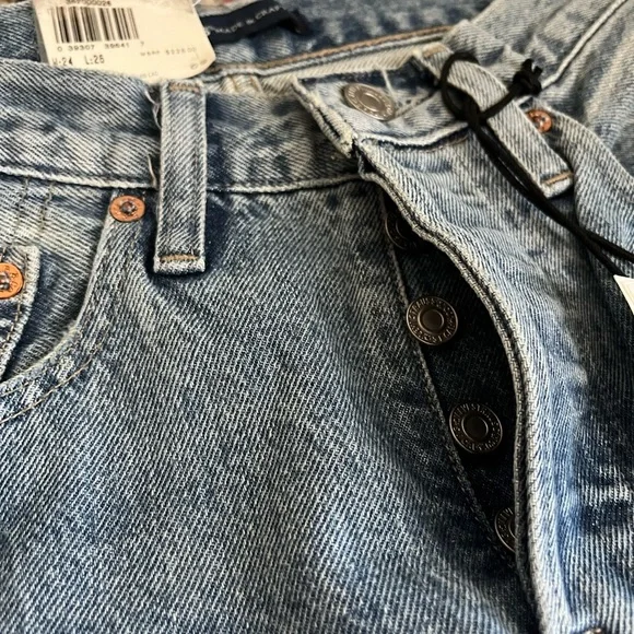 Levi’s Made & Crafts Women's Blue Laser Cut Embroidered Jeans - Picture 5 of 9